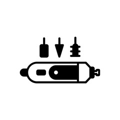 Obraz premium rotary tools icon. black fill icon