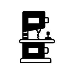 Band Saw icon. black fill icon
