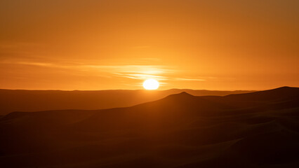 Sunset in the desert