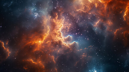 This stock photograph captures the awe-inspiring beauty of a cosmic nebula, brimming with vibrant colors and mysterious forms, as if brought to life by AI Generative artistry. - obrazy, fototapety, plakaty
