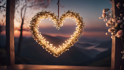 Obraz premium Love, Valentine's Day concepts. love symbol, Heart elements for love concept design. AI generated image