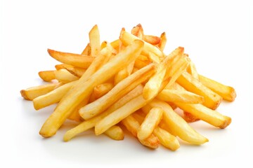 French fries isolated on a white background - obrazy, fototapety, plakaty