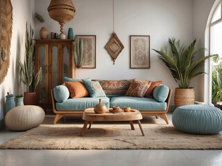 Bohemian living room design, Bohemian Interiors, Sea side