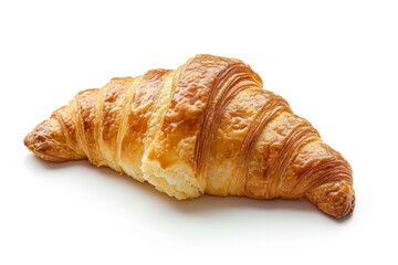 Fresh croissant on a white background. Isolated