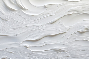 a detailed background of white paint, thick paste landscapes, creased, shaped canvas
