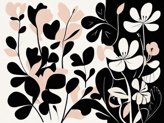 seamless black floral pattern