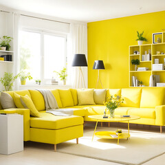 Yellow interior design