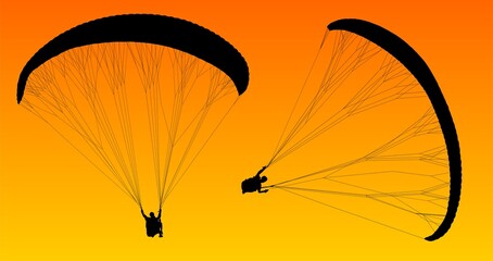 paracaídas, cielo, parapente, deporte, parapente