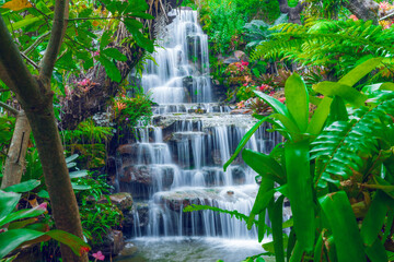 Waterfalls and forests at Tham Pha Daen Temple, Sakon Nakhon Province,Thailand. - 715676435