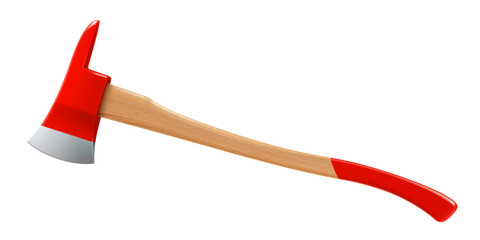 Firefighters axe isolated on a white background. Fireman's hatchet in realistic style. Vector 3d illustration
