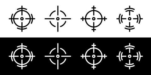 Crosshair icons. Target destination icons. Vector icons - obrazy, fototapety, plakaty