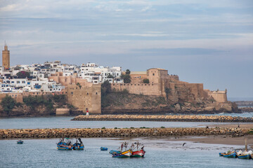 The old fortified city centre of the Kasbah in Rabat, Morocco