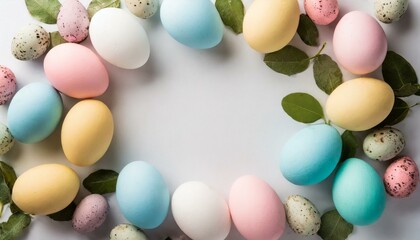 Easter eggs white space for your text or logo