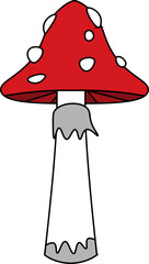 mushroom vector design illustration isolated on transparent background