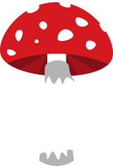 mushroom vector design illustration isolated on transparent background
