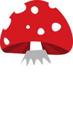 mushroom vector design illustration isolated on transparent background