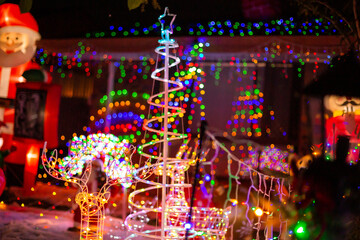 bright christmas light display in Brisbane