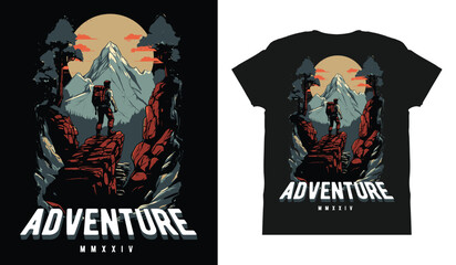t shirt design adventure vintage