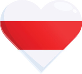 Heart belarus symbol icon cartoon vector. Flag chart. Economic history