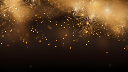 Fototapeta premium Happy New Year, burning fireworks with bokeh light background