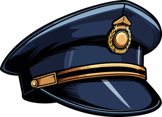 police hats vector design illustration isolated on transparent background