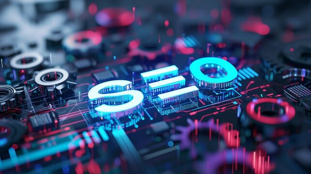 Search engine optimization, SEO, background cover, the concept of optimization to raise the position of the site, the search engine for user queries, network traffic in the search engine.