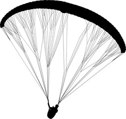 paracaidas, vector, parapente, figuras, entrenamiento, pegatina, salto en paracaidas, paracaidistas