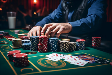 poker player in casino