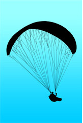 paracaidas, vector, parapente, figuras, entrenamiento, pegatina, salto en paracaidas, paracaidistas