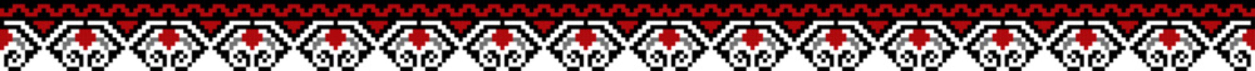 Set of editable colorful seamless ethnic Ukrainian traditional cross stitch patterns for embroidery stitch. Floral and geometric ornaments. Vector illustration