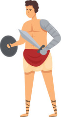 Ancient warrior icon cartoon vector. Hall battle temple. Rome old senate