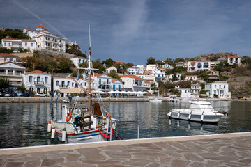 Enchanting port of Evdilos, Ikaria, island, Greece
