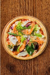Tasty hot italian pizza dish