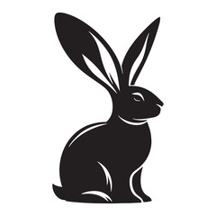 Silken Shadows: A Luxurious Collection of Bunny Silhouettes Adding a Silken Touch to Rabbit Silhouettes - Bunny Silhouette - Rabbit Vector
