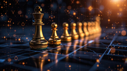 Concept of Strategy business ideas, chess battle, business strategy concept.