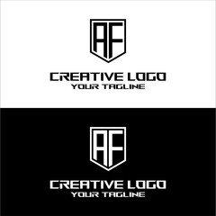 creative letter logo af desain vektor