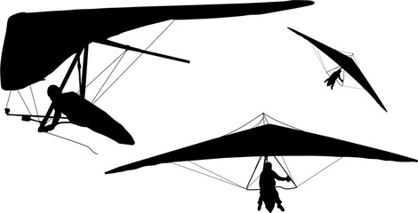 paracaidas, vector, parapente, figuras, entrenamiento, pegatina, salto en paracaidas, paracaidistas