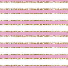 Colorful Stripes with golden lines seamless pattern 