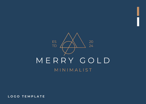 Minimal And Luxury Geometric Logo Design Template