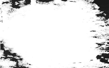 Grunge painted frame background texture. Vintage distressed black and white abstract artistic acrylic paint border. Grunge frame - design elements. vector template