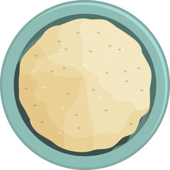 Top view powder pot icon cartoon vector. Tooth care. Dental oral