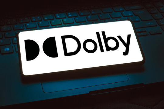 January 22, 2024, Brazil. In this photo illustration, the Dolby Laboratories logo is displayed on a smartphone screen.