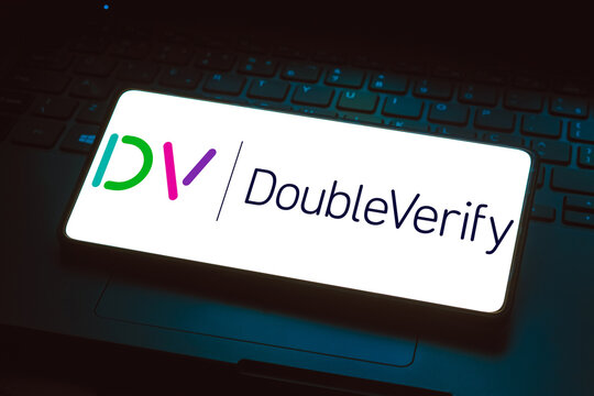 January 22, 2024, Brazil. In this photo illustration, the DoubleVerify Holdings, Inc. (DV) logo is displayed on a smartphone screen.