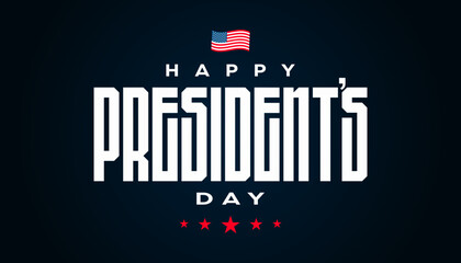 Presidents day vector, card, illustration, background, 
banner, clipart, logo, graphic, text, lettering for Happy President's day sale banner, flyer, sign, web, social media post with American flag - obrazy, fototapety, plakaty