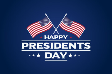 Presidents day vector, clipart, card, banner,  
background, illustration, logo, graphic, text, lettering for Happy President's day sale banner, flyer, sign, web, social media post American flag, US - obrazy, fototapety, plakaty