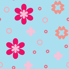 Abstract seamless flower pattern 