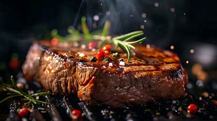 Yummy and tasty beef for valentine's day, restaurant, menu, meal, celebration, mouth-watering - obrazy, fototapety, plakaty