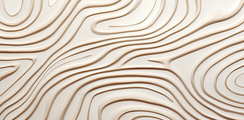 Fototapeta na wymiar wooden tree pattern, in the style of contour line, light white and dark brown, decorative backgrounds, smooth surfaces, white background, linear simplicity