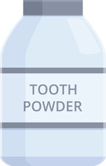 Tooth powder plastic pot icon cartoon vector. Bubble kid. Shower mouth