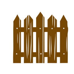 vintage wooden fence  vector
